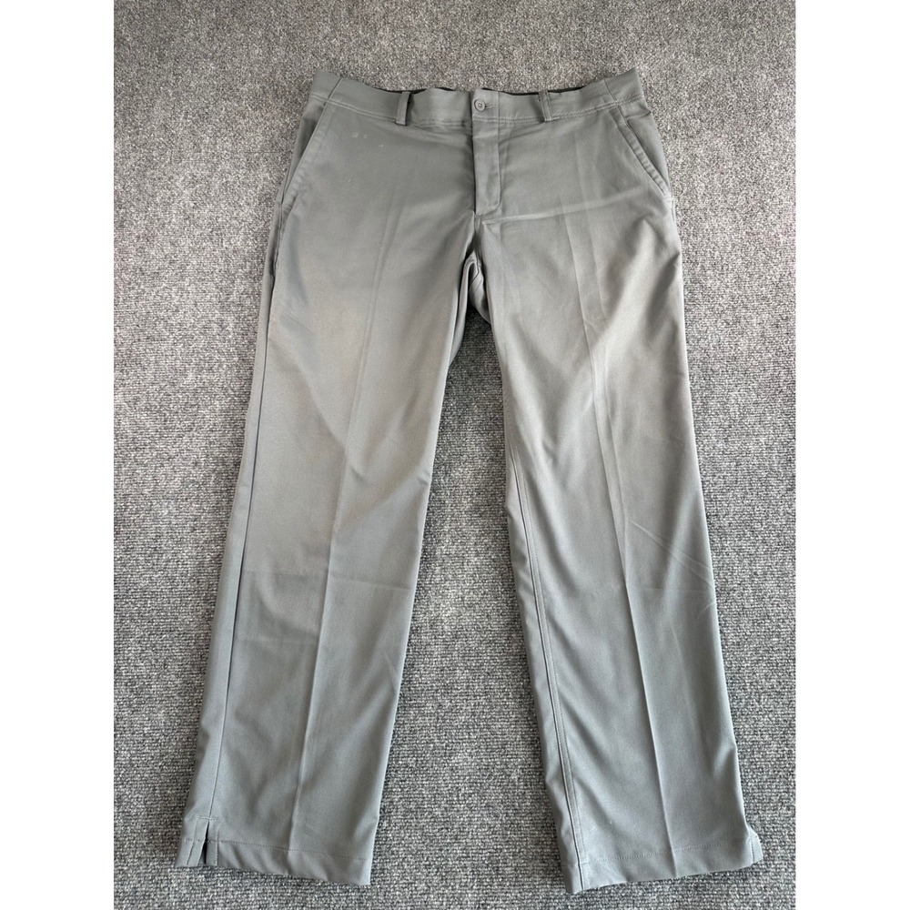 Nike Golf Pants Dri-FIT Mens Grey Flat Front Performance Trousers 36x30